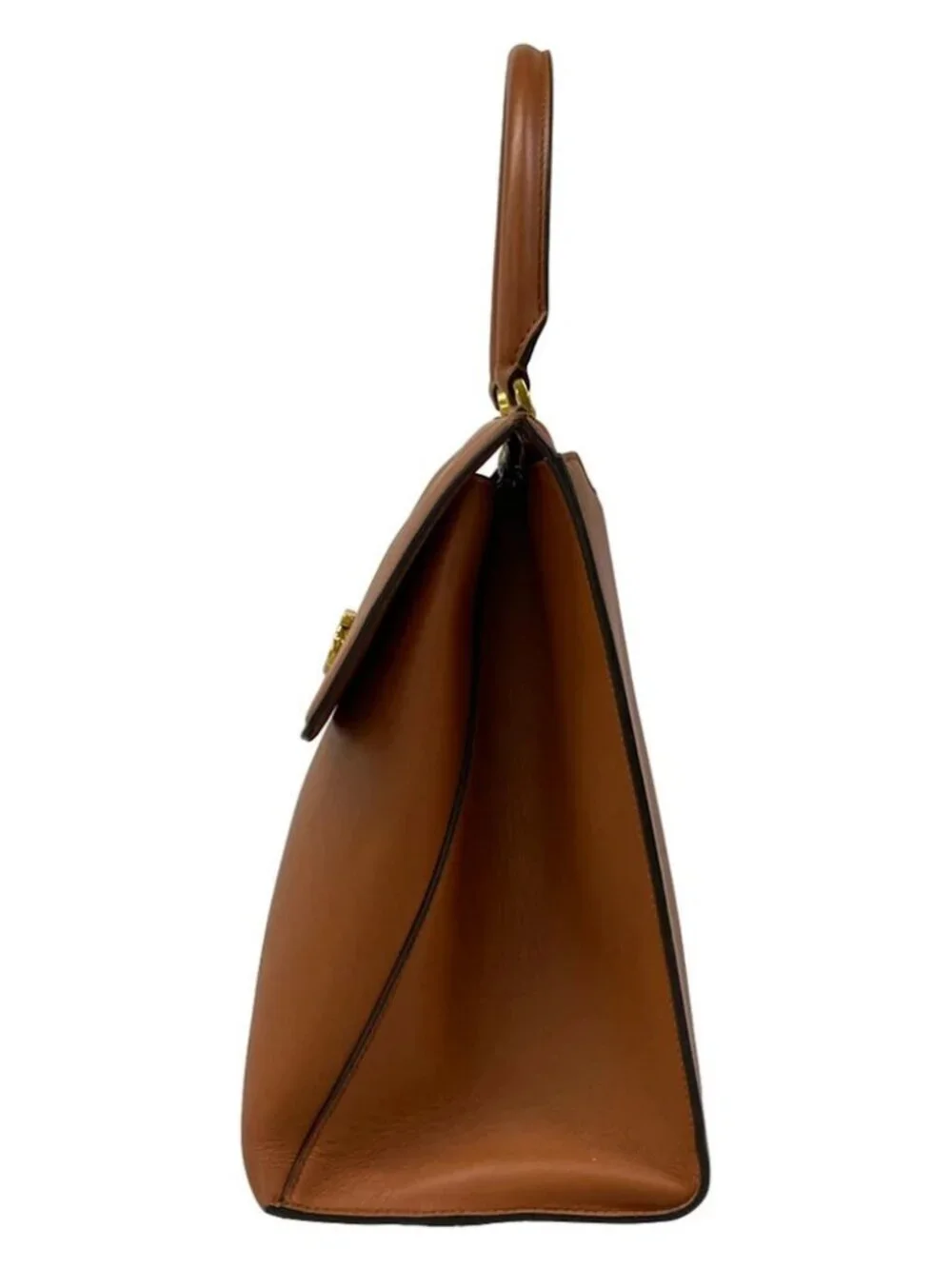 Salvatore Ferragamo Gancini 210400 Brown Leather Handbag